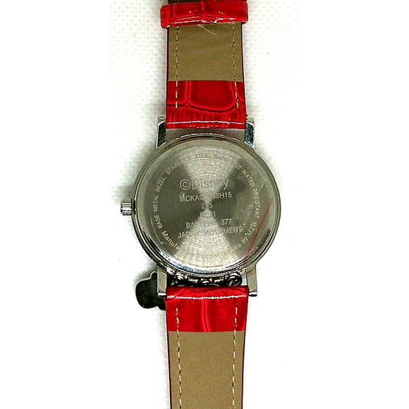 Disney Mickey and Minnie Kissing Watch with I Love You Charms MCK1268 - Picture 6 of 7